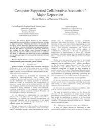 Pdf Computer Supported Collaborative Accounts Of Major Depression Digital Rhetoric On Quora And Wikipedia