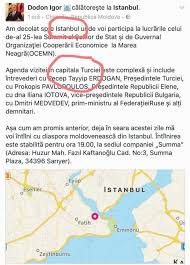 Igor Dodon Nu Mai Stie Care E Capitala Turciei Mesajul Postat De Seful Statului Pe Pagina Sa De Facebook Pe Care Ulterior L A Editat Foto