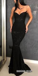 Sparkly Black Sequin Spaghetti Straps Mermaid Backless Prom Dresses Black Prom Dress Black Black Sparkly Prom Dress Backless Prom Dresses Bodycon Prom Dresses