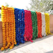 Om creatives offers asian wedding decorations and indian wedding decorations where we cover all types of asian wedding services in london, uk. Amazon Com 25 Pcs Lot Fresh Like Real Look Artificial Flower Strings For Christmas Decorations Fiber Marigold Outdoor Indian Wedding Home Decorations Handmade