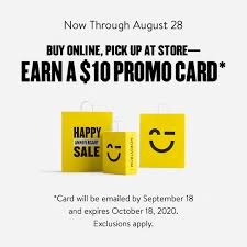 Make returns in store or by mail. Nordstrom Make An Online Purchase And Choose Curbside Or In Store Pickup And You Ll Get An Email With A 10 Promo Card By September 18 Then Spend It On Anything You D Like