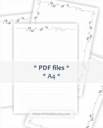 Digital A4 Size Letter Writing Paper Printable Pdf File Etsy When folded in half, it will fit into a c5 envelope. digital a4 size letter writing paper printable pdf file minimalist design with leaves border lined and non lined versions included