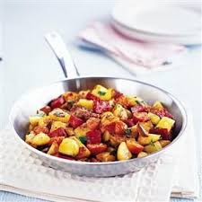 Smoked Mackerel And Chorizo Potatoes Recipe Delicious Magazine Recipe Smoked Mackerel Chorizo And Potato Mackerel Recipes