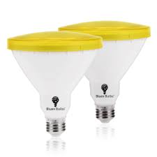 2 Pack Par38 Amber Yellow Led Bug Light Bulb E26 Flood Light Bulb 10w 100w Equivalent Warm Bug Free Lighting For Home Porch Yard Indoor Outdoor Patio Holiday Party Bulb Insect Repellent