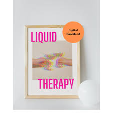 Liquid Therapy Print, Bar Cart Poster, Food and Drink Print, Kitchen and  Dining Wall Art, Trendy Poster, Dorm Decor, Digital Download