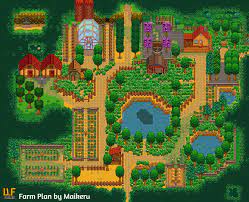 Maybe you would like to learn more about one of these? Official Layout For My 1 4 Forest Farm Constructive Criticism Is Appreciated 3 Stardewvalley Stardew Valley Stardew Valley Farms Farm Layout