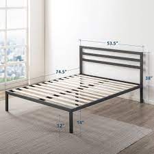 Alibaba.com offers 1,109 full metal platform bed products. Crown Comfort 14 In Metal Platform Bed W Wood Slat Support Overstock 27280045