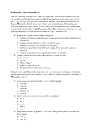 Contoh soal dan penyelesaian logika matematika. Contoh Soal Dan Jawaban Disjungsi Kherysuryawan Id