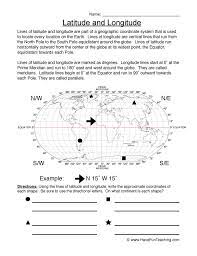 Some of the worksheets for this concept are maps and globes, latitude and longitude, latlong work, latitude longitude and hemispheres, longitude latitude work, strand space location direction and movement latitude. Latitude And Longitude Worksheet Have Fun Teaching Map Skills Worksheets Geography Worksheets Social Studies Worksheets