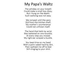 Image Result For My Papa S Waltz Poem Analysis Poem Analysis Poems Waltz