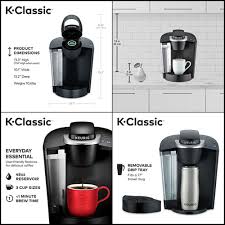 Keurig k55 coffee maker black. Keurig K55 K Classic Single Serve Programmable K Cup Pod Coffee Maker Black New Keurig Pod Coffee Makers Coffee Maker Keurig