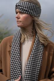 Charcoal Houndstooth Scarf