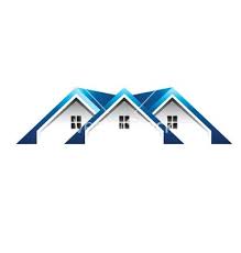 Roof Houses Logo Vector On Vectorstock House Roof Blue Roof Modern Roofing