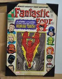 Fantastic Four 54 Marvel Comics Silver Buffalo Wood Wall Decor Marvel Art Comics Marvel Art Marvel