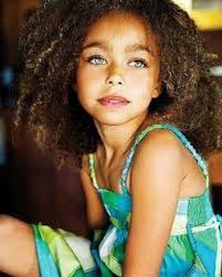 Family Unit Mixed Girl Curly Hair Beautiful Eyes Beautiful Children
