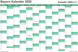 Ferien bayern 2021 ferienkalender zum ausdrucken. Kalender 2020 Pdf Ferien Bayern Calendario 2019
