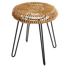 Tabouret En Osier Et Metal Noir Bintang Maisons Du Monde Tabouret Tete De Lit En Osier Peindre L Osier