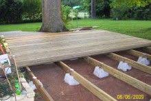 Floating Deck Ideas They Sell The Supports At Lowes And Home Depot Fairly Cheap Backyard Floating Deck Backyard Patio