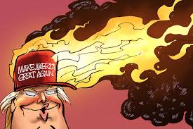 America is crumbling cartoon : Trump S 62nd Week In Office In Cartoons Bainbridge Island Review