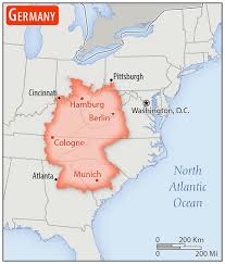 Country Size Compared To Usa North America Map Geo Germany Country Maps