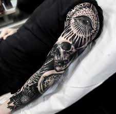 I love these gorgeous designs because they are truly one of a kind. 60 Badass Skull Tattoos For Men Masculine Design Ideas