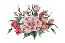 Free Vector | Beautiful watercolour bouquet of flowers