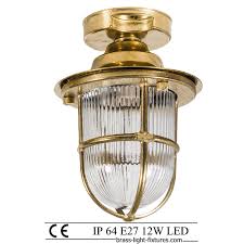 Ceiling light fixtures are the perfect lighting solution for kitchens, bedrooms, hallways and bathrooms. Nautical Ceiling Light Interior Exterior Single Light Made Of Brass