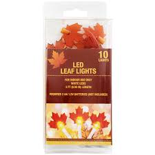 Battery Operated Strands Of Maple Leaf Shaped Led Lights 3 Ft Fall Decor Dollar Tree Indoor Lanterns Decor Lights
