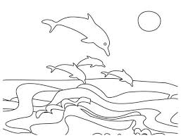Jumping Dolphins In The Moon Light Free Coloring Page Kids Play Color Beach Coloring Pages Dolphin Coloring Pages Free Coloring Pages