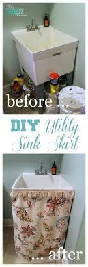 how to make a utility sink skirt the