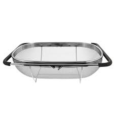 4.7 out of 5 stars (7) total ratings 7,. U S Kitchen Supply Over The Sink Deep Well Oval Stainless Steel Colander Fine Mesh W Extendable Handle Walmart Com Walmart Com