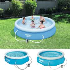 Bestway Fast Set Piscine Rond Gonflable Au Dessus Du Sol Avec Filtre Pompe Ebay