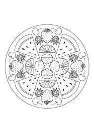 Mandalas De Frutas Para Colorear Frutas Para Colorear Mandalas Para Colorear Dibujos Para Colorear