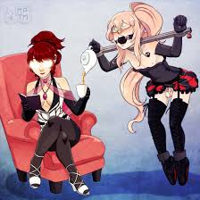 my pet tentacle monster, ninomiya rui, gatchaman crowds, character request,  10s, 1boy, 1girl, ball gag, ballet boots, ballet heels, bdsm, bondage,  boots, bound, chair, chastity cage, corset, crossdressing, femdom, gag,  gagged, glasses,