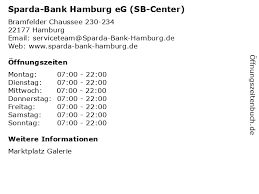 Besuchen sie uns gerne in unserer filiale in barmbek. á… Offnungszeiten Sparda Bank Hamburg Eg Sb Center Bramfelder Chaussee 230 234 In Hamburg