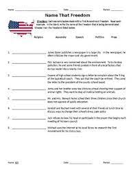 1st Amendment Worksheets Teaching Resources Teachers Pay Teachers