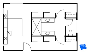 The bathroom also has double sinks with their own diagonal edge. Master Bedroom Floor Plans