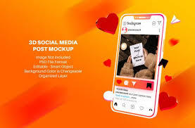 Instagram Social Media Post And Stories In 3d Style Mockup In 2020 Social Media Post Social Media Instagram Instagram Mockup