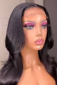 Body wave lace front human hair wig 18 glueless 150% density 4*4 closure wig