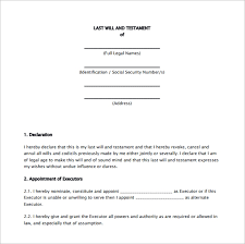 There are many websites that offer free printable last will and testament forms, including legacy writer, all law and do it yourself documents. Free 8 Sample Last Will And Testament Forms In Pdf