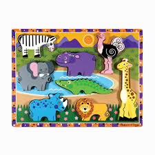 These can be made as gifts or just for fun. Melissa Doug Safari Chunky Puzzle