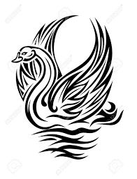 Black Swan Cartoon Vector Illustration Swan Tattoo Swan Drawing Black Swan Tattoo All you have to do now is color in. black swan cartoon vector illustration