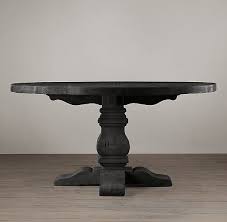 Salvaged Wood Trestle Round Tables Black Round Dining Table Restoration Hardware Dining Table Black