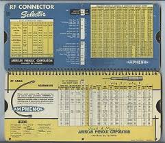 Details About 1954 Cable Connector Selector Double Perrygraf Chart American Phenolic Corp