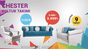 Modalife mobilya, 1995 yılından bu yana panel mobilya, koltuk, kanepe, köşe takımları ve benzeri ürünlerin üretimini ve satışını yapmaktadır. Aydin Life Mobilya Chester Koltuk Takimi 3 499 Tl Pesin Fiyatina 9 Taksitle Facebook