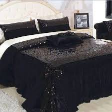 Black And Silver Sequin Comforter Set Sequin Bedspread Home Bedroom Decor Home Decor