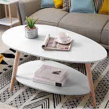 Item # share this #. Buy Maupvit Coffee Table Oval Wood Coffee Table With Open Shelving For Storage And Display 2 Tier Sofa Table Small Modern Furniture For Living Room Home Office White Online In Turkey B08xnm3kpn