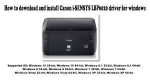 You can specify the printer connection settings and install the printer driver using easy installation as a series of the value to be entered varies depending on how the ip address of the printer was set. How To Download And Install Canon I Sensys Lbp6020b Driver Windows 10 8 1 8 7 Vista Xp Youtube