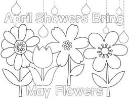 April Showers Bring May Flowers Printable Flower Crafts Preschool May Flowers April Crafts