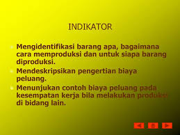 Masalah Pokok Ekonomi Dan Biaya Peluang Ppt Download